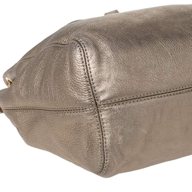 Pre Owned MICHAEL Michael Kors Metallic Leather Chain Shoulder Bag