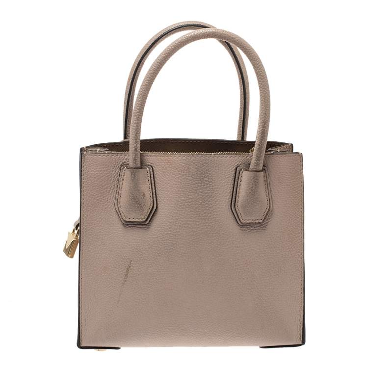 Pre Owned Michael Kors Blush Pink Leather Mini Mercer Tote