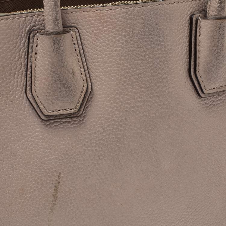 Pre Owned Michael Kors Blush Pink Leather Mini Mercer Tote