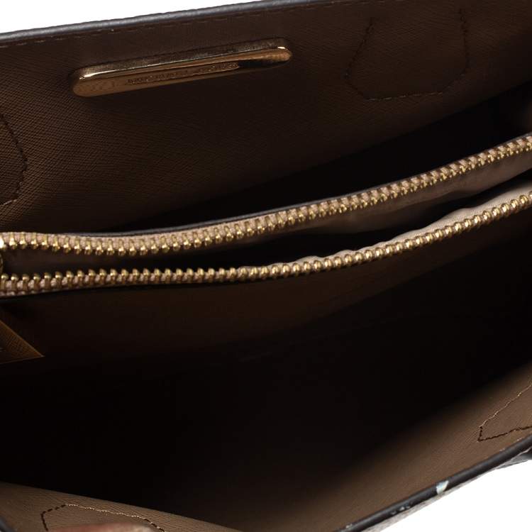 Pre Owned Michael Kors Blush Pink Leather Mini Mercer Tote