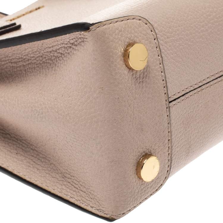 Pre Owned Michael Kors Blush Pink Leather Mini Mercer Tote