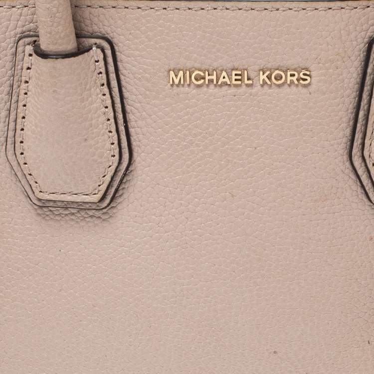 Pre Owned Michael Kors Blush Pink Leather Mini Mercer Tote