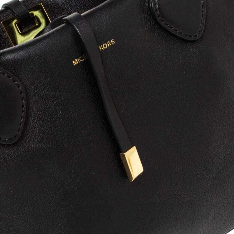 Pre Owned Michael Kors Black Leather Miranda Tote