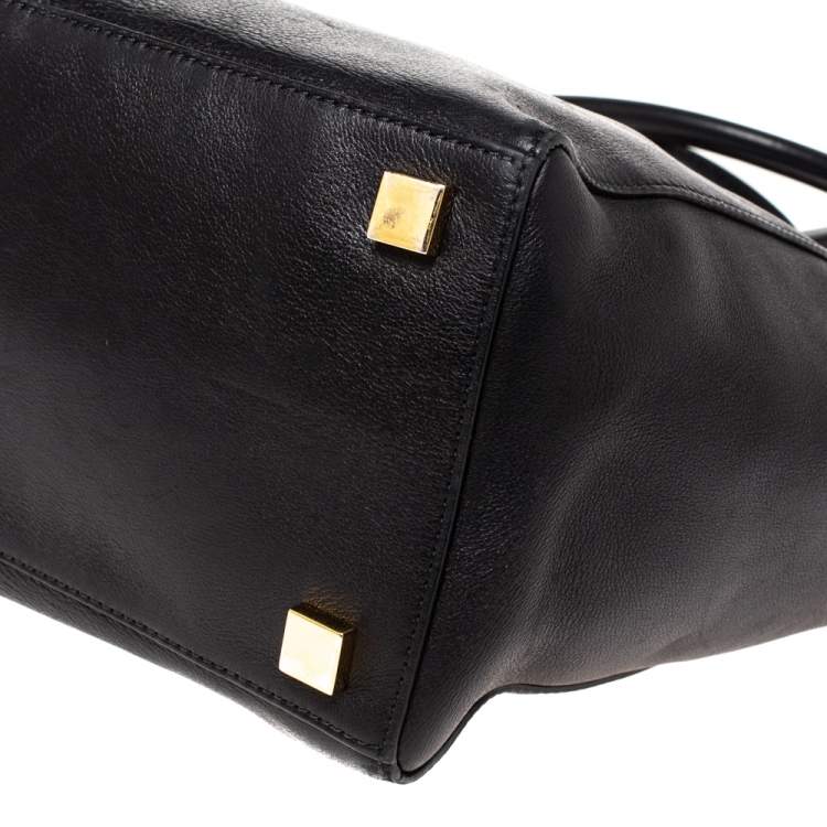 Pre Owned Michael Kors Black Leather Miranda Tote