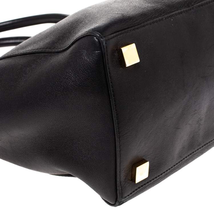 Pre Owned Michael Kors Black Leather Miranda Tote