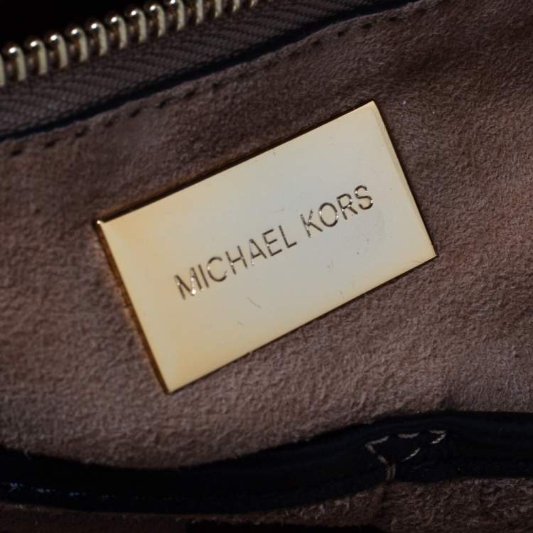 Pre Owned Michael Kors Black Leather Miranda Tote