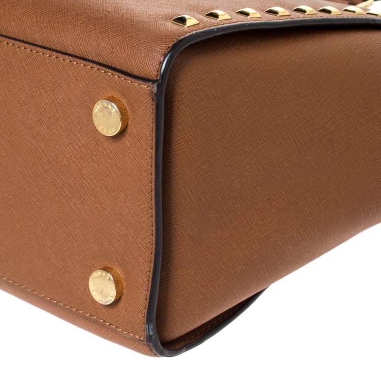 Pre Owned MICHAEL Michael Kors Tan Leather Large Selma Tote