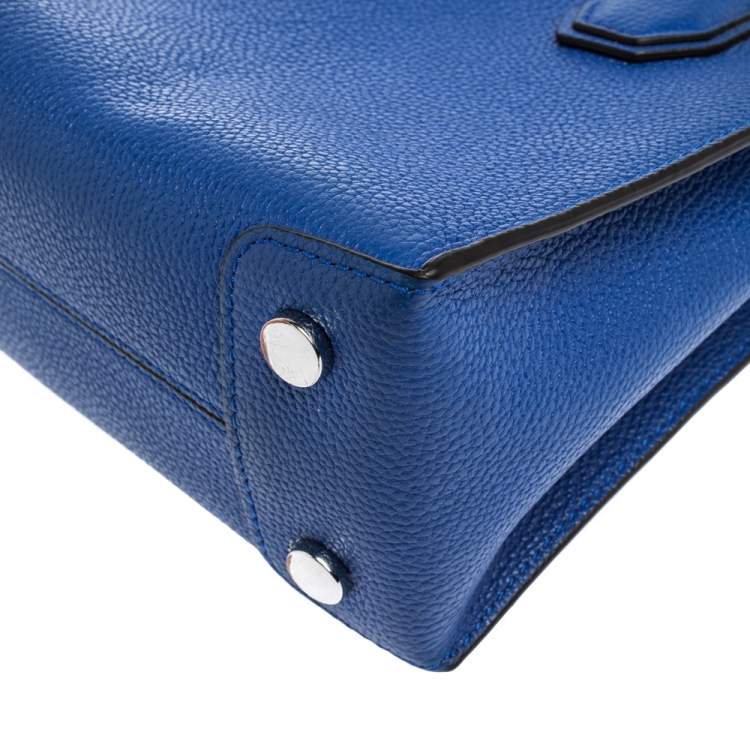 Pre Owned Michael Kors Royal Blue Leather Mini Mercer Tote