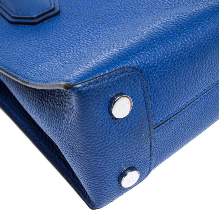 Pre Owned Michael Kors Royal Blue Leather Mini Mercer Tote