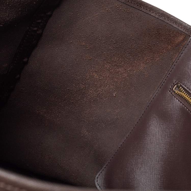 Pre Owned Michael Kors Dark Brown Leather Medium Jet Set Tote