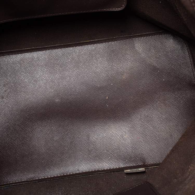 Pre Owned Michael Kors Dark Brown Leather Medium Jet Set Tote