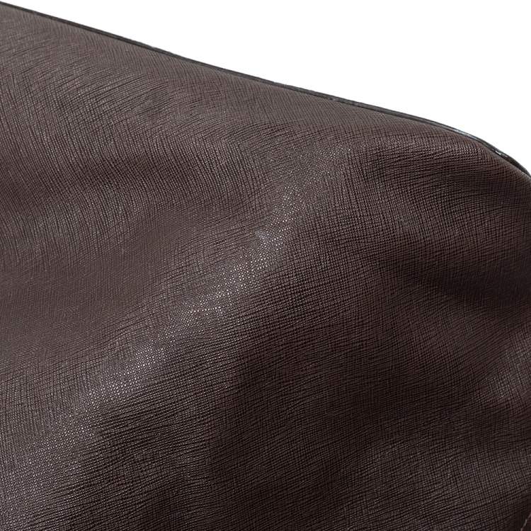 Pre Owned Michael Kors Dark Brown Leather Medium Jet Set Tote