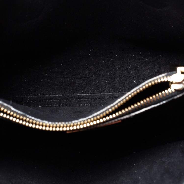 Pre Owned Michael Kors Black Snakeskin Small Mercer Tote