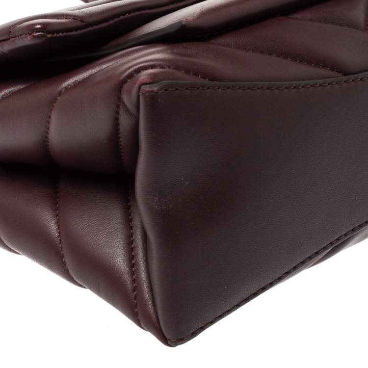 Pre Owned Michael Kors Burgundy Leather Medium Cece Shoulder Bag