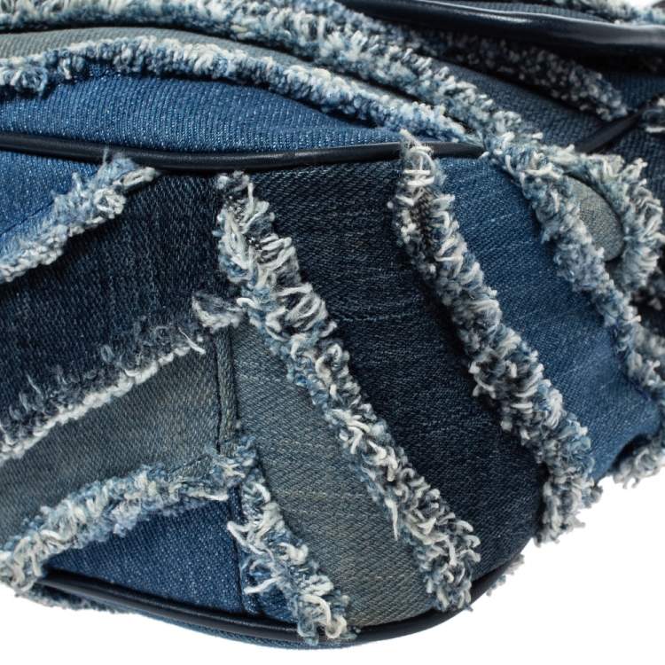 Pre Owned Michael Kors Blue Denim and Leather Vivianne Shoulder Bag