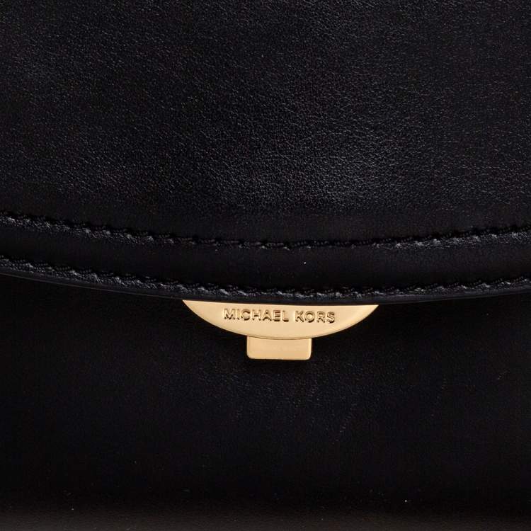 Pre Owned Michael Kors Black Leather Ava Top Handle Bag