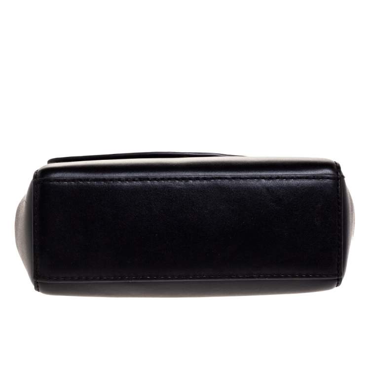 Pre Owned Michael Kors Black Leather Ava Top Handle Bag