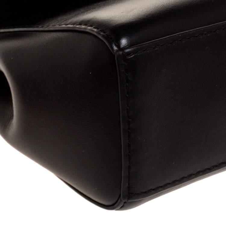 Pre Owned Michael Kors Black Leather Ava Top Handle Bag