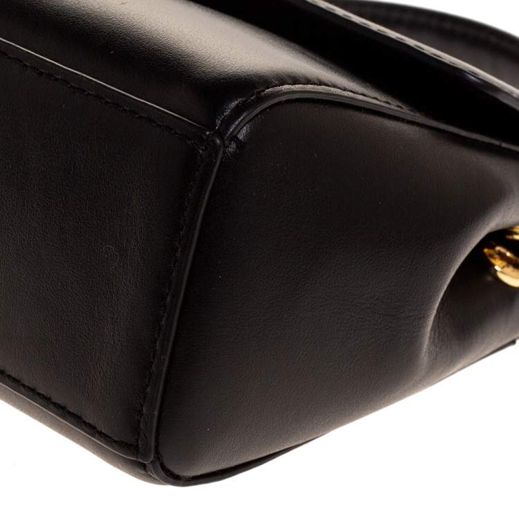 Pre Owned Michael Kors Black Leather Ava Top Handle Bag