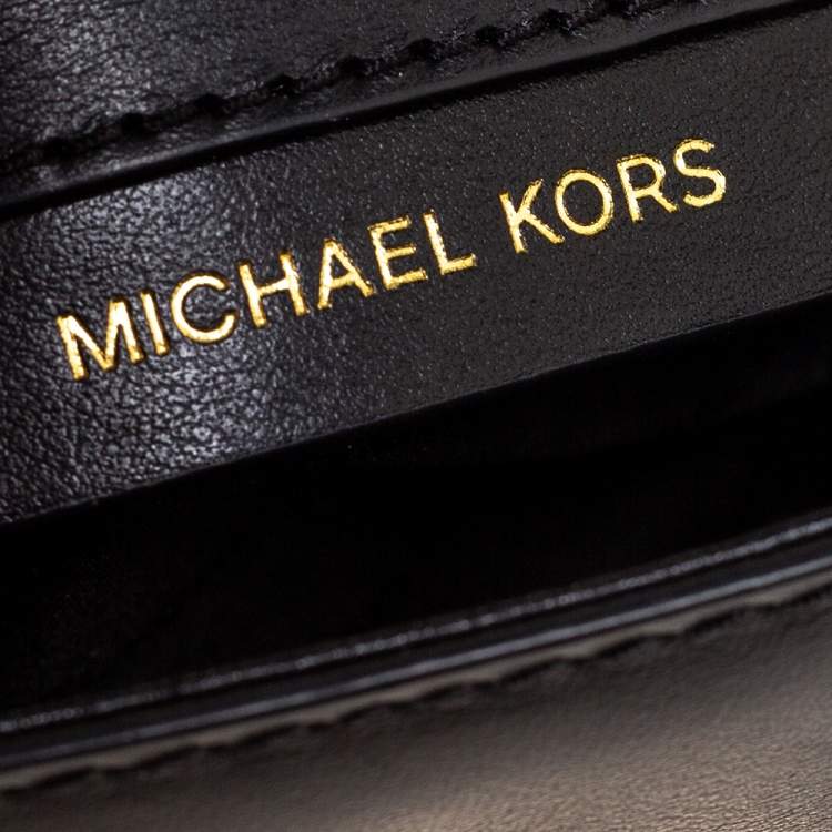 Pre Owned Michael Kors Black Leather Ava Top Handle Bag