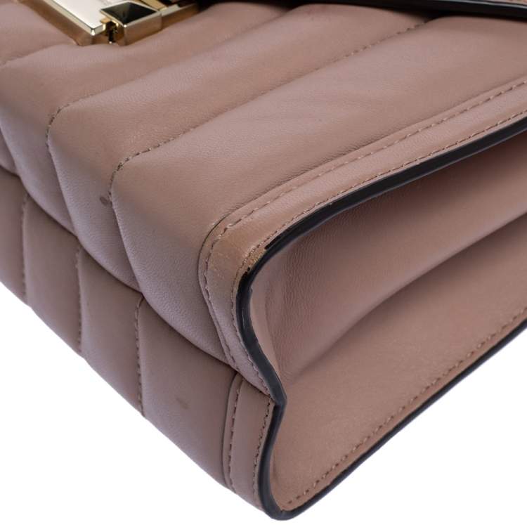 Pre Owned Michael Kors Nude Pink Quilted Leather Whitney Shoulder Bag