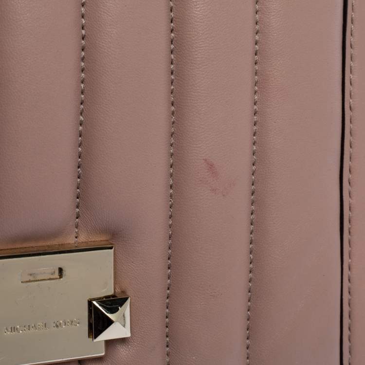 Pre Owned Michael Kors Nude Pink Quilted Leather Whitney Shoulder Bag