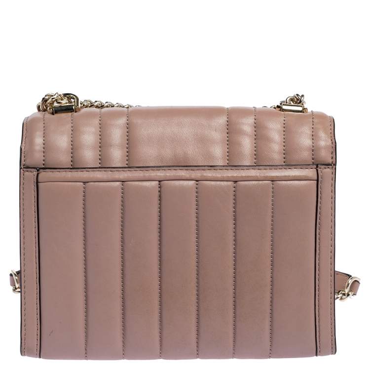 Pre Owned Michael Kors Nude Pink Quilted Leather Whitney Shoulder Bag