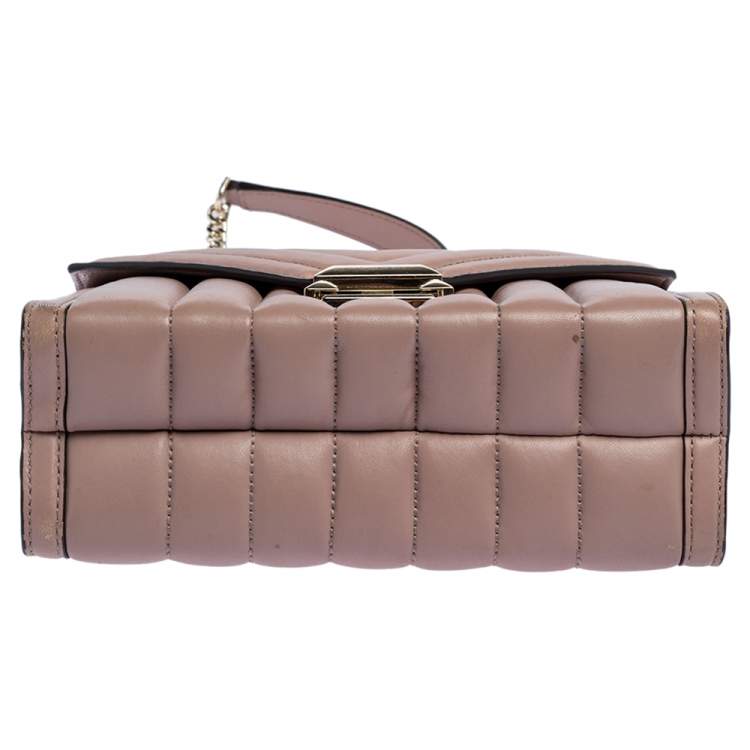 Pre Owned Michael Kors Nude Pink Quilted Leather Whitney Shoulder Bag