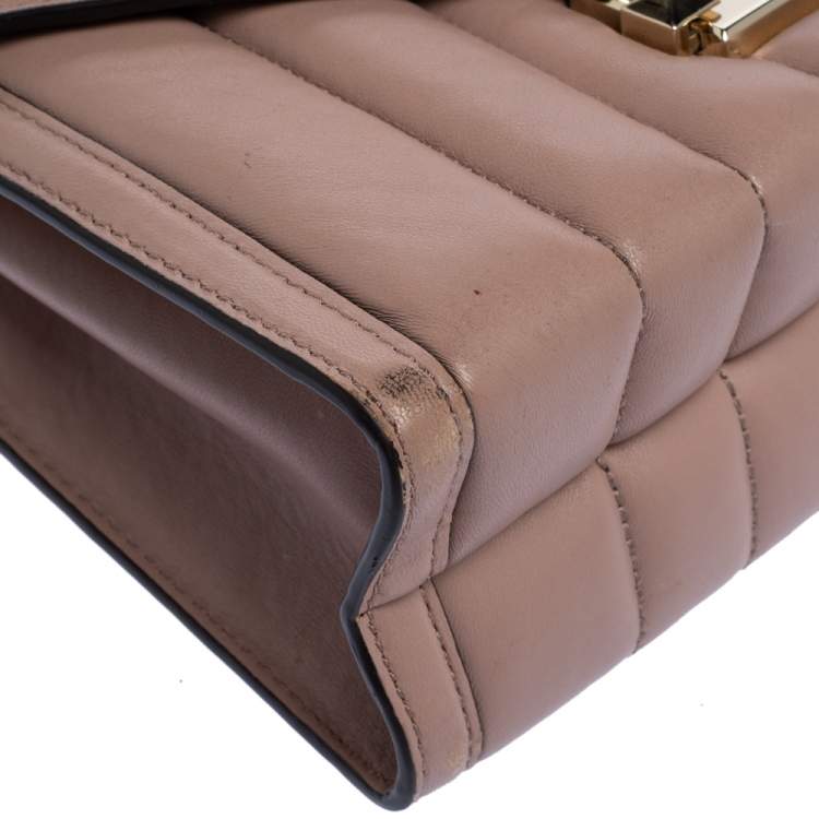 Pre Owned Michael Kors Nude Pink Quilted Leather Whitney Shoulder Bag