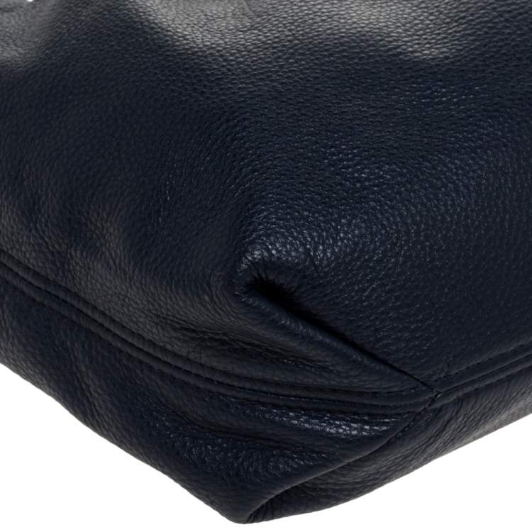 Pre Owned Michael Kors Blue Leather Large Camden Drawstring Shoulder Bag