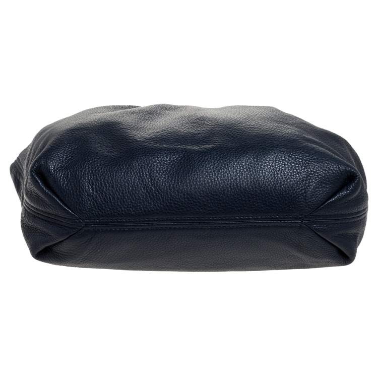 Pre Owned Michael Kors Blue Leather Large Camden Drawstring Shoulder Bag