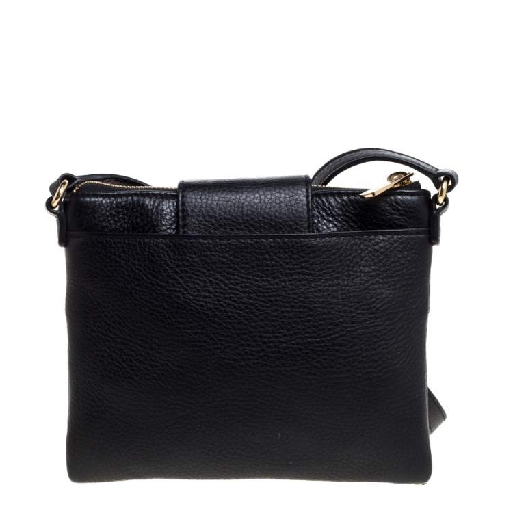 مملوكة مسبقًا Michael Kors Black Leather Fulton Crossbody Bag