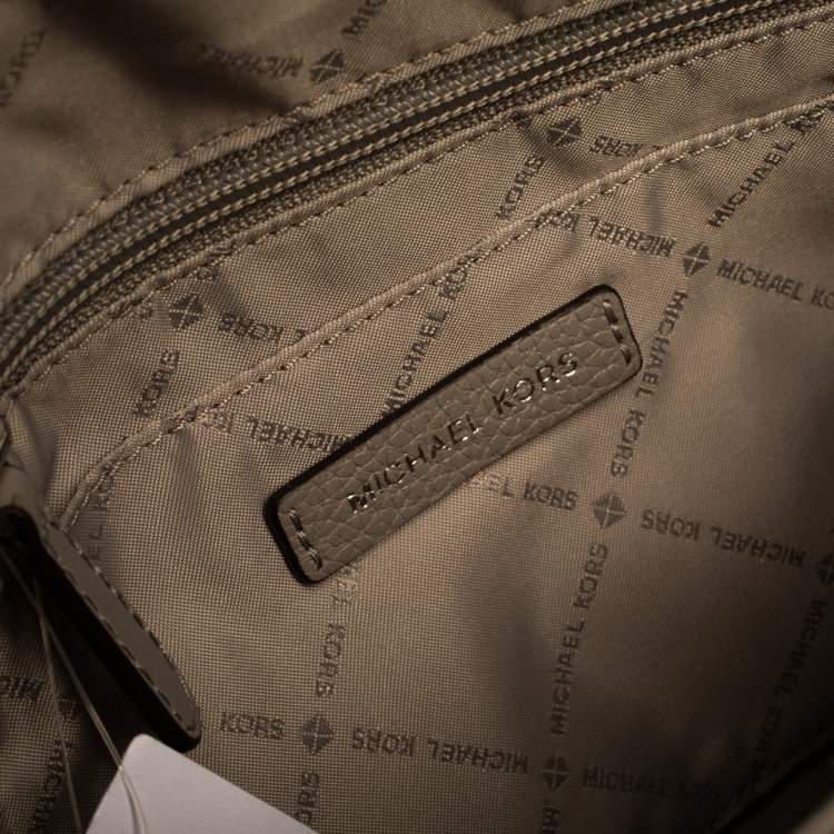 Pre Owned Michael Kors Ash Grey Leather Medium Aria Flap Shoulder Bag