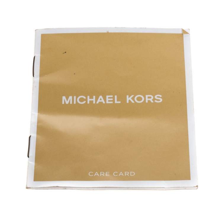 Pre Owned Michael Kors Beige/Tan Coated Canvas and Leather Lauryn Hobo