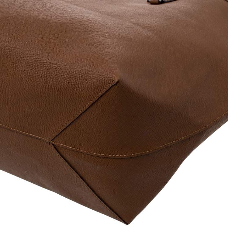 Pre Owned Michael Kors Brown Leather Candy Reversible Tote