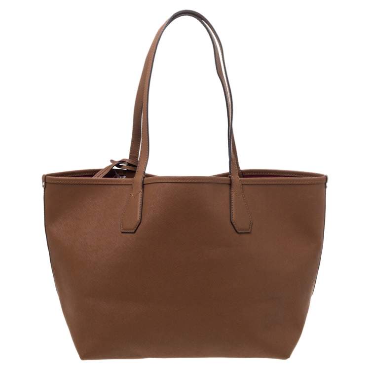 Pre Owned Michael Kors Brown Leather Candy Reversible Tote