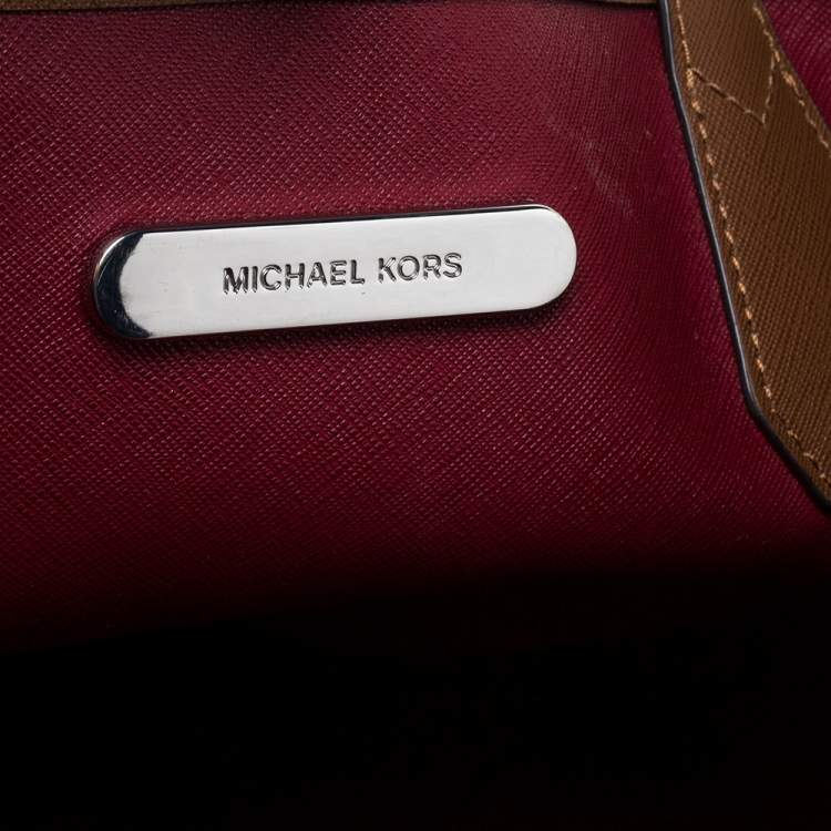 Pre Owned Michael Kors Brown Leather Candy Reversible Tote