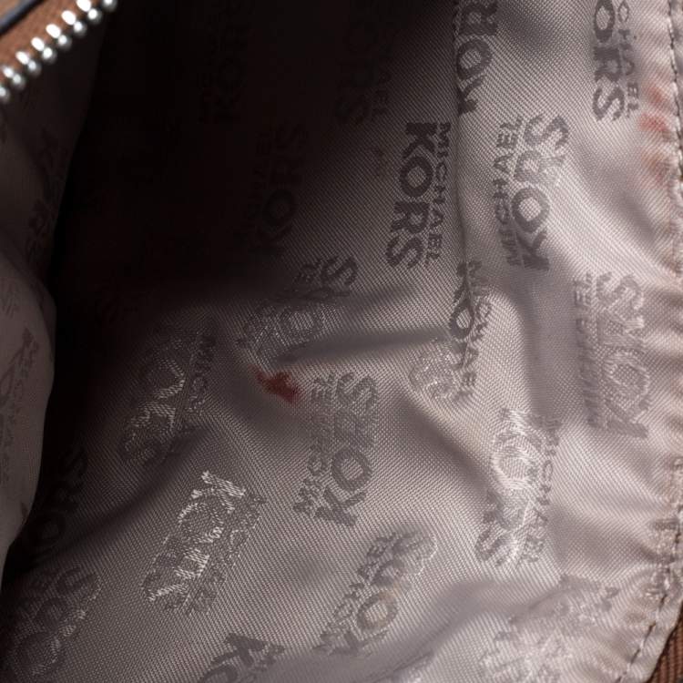 Pre Owned Michael Kors Brown Leather Candy Reversible Tote