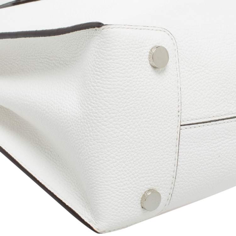 Pre Owned Michael Kors White Leather Mercer Tote