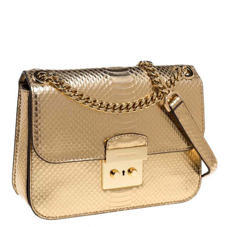 michael kors gold chain shoulder bag