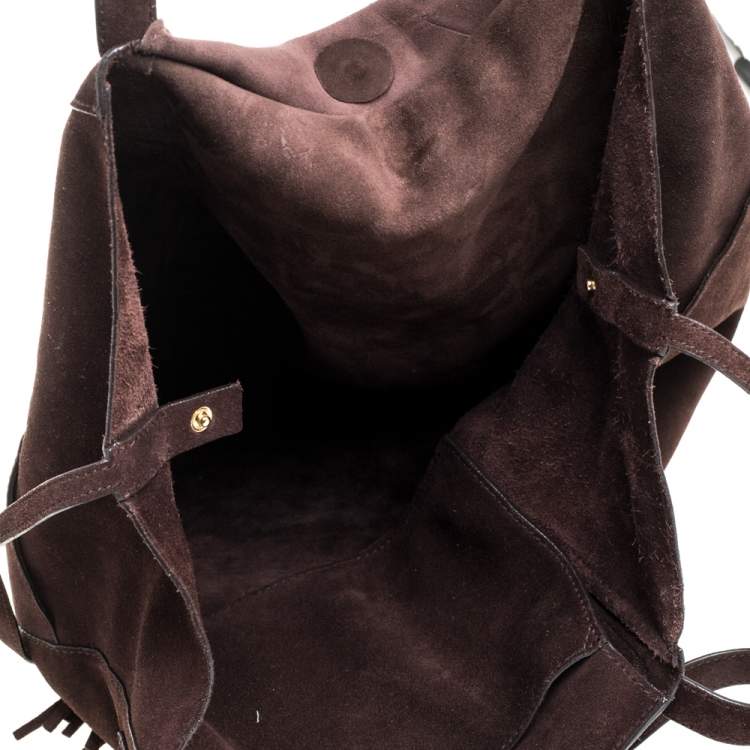 Michael kors store suede bucket bag