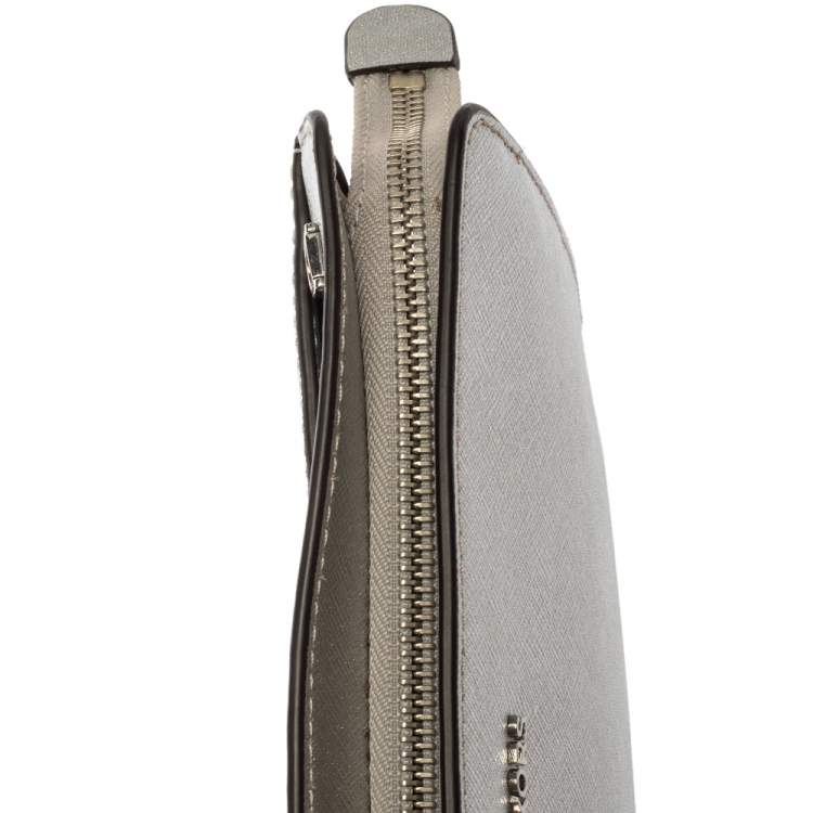 Pre Owned Michael Kors Metallic Silver Leather Crossbody Bag