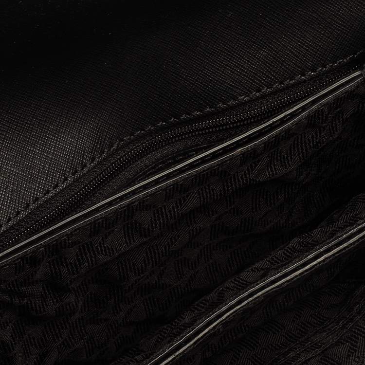 Pre Owned Michael Kors Black Perforated Leather Editor Sloan Crossbody Bag