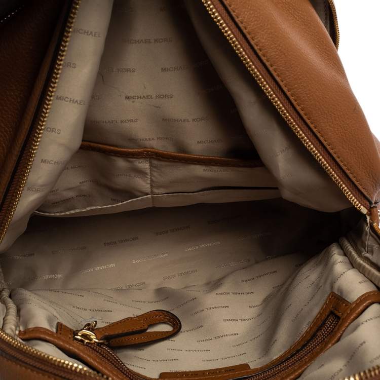 مملوكة مسبقًا Michael Kors Brown Leather Medium Reazip Backpack