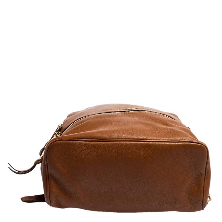 مملوكة مسبقًا Michael Kors Brown Leather Medium Reazip Backpack