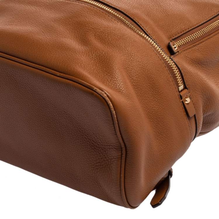 مملوكة مسبقًا Michael Kors Brown Leather Medium Reazip Backpack