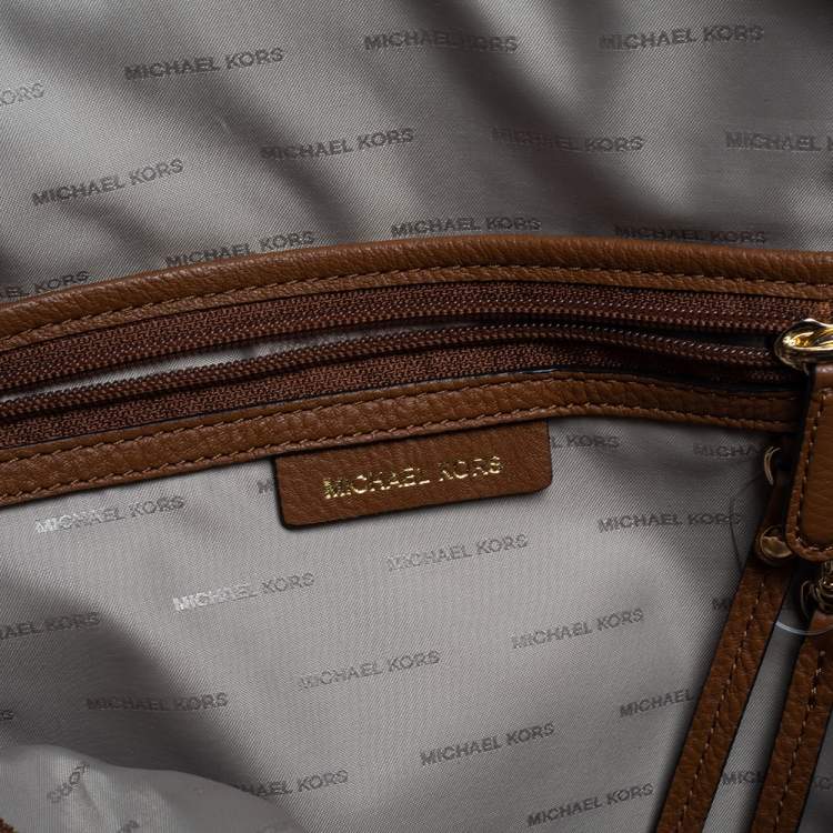 مملوكة مسبقًا Michael Kors Brown Leather Medium Reazip Backpack