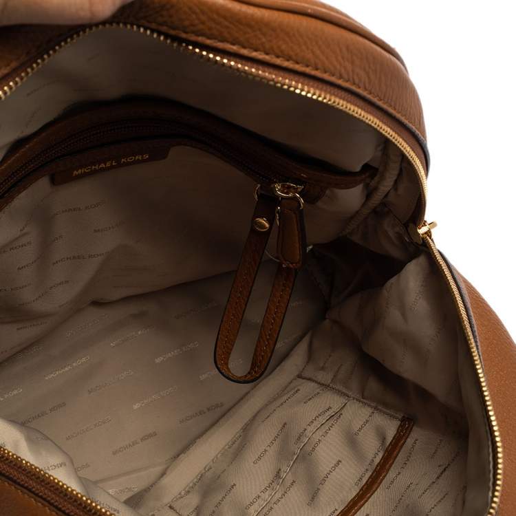 مملوكة مسبقًا Michael Kors Brown Leather Medium Reazip Backpack