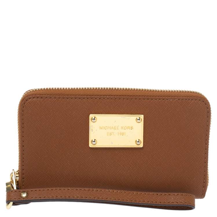 MICHAEL KORS Wallet JET SET SMALL in brown/ light brown