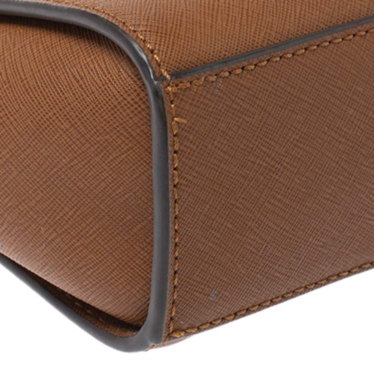 Pre Owned Michael Kors Brown Leather Mini Selma Crossbody Bag